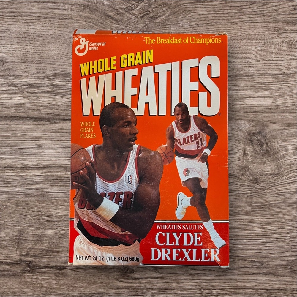 General Mills Cereal Box Multicolor Drexler Tribute NBA Memorabilia‎ 24 oz Prop